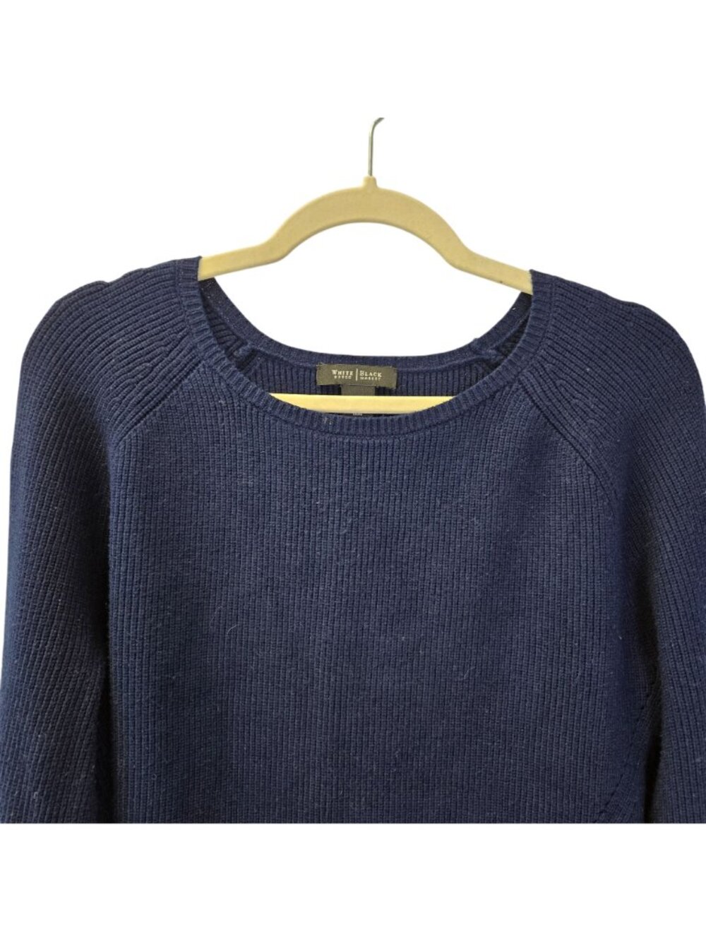 White House Black Market Viscose Blend Ribbed Crop Sweater Size XL - Picture 4 of 5